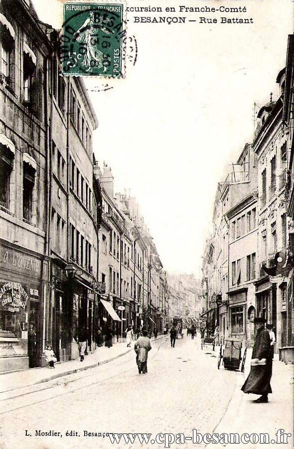 Excursion en Franche-Comté - 140 - BESANÇON - Rue Battant